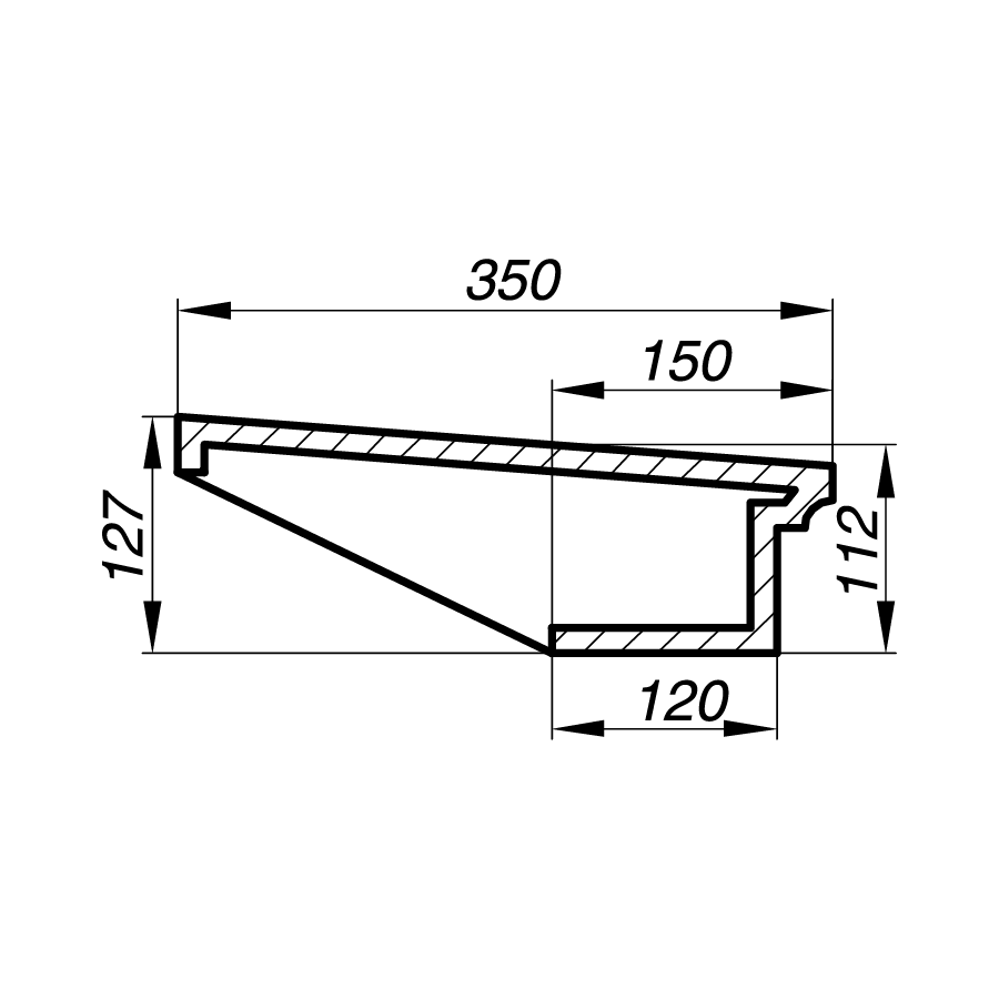 Подоконник APD11-2+200