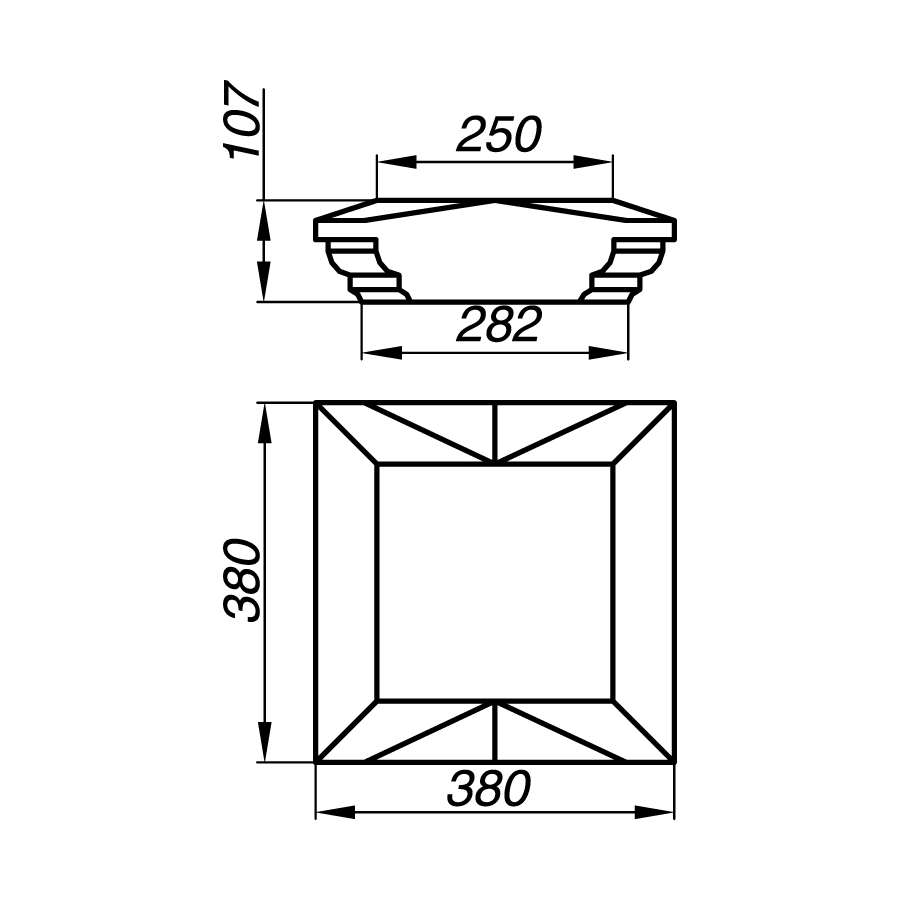 Крышка тумбы AKT10-3-S