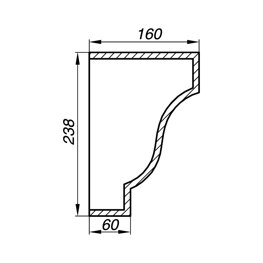 Карниз AK23-1