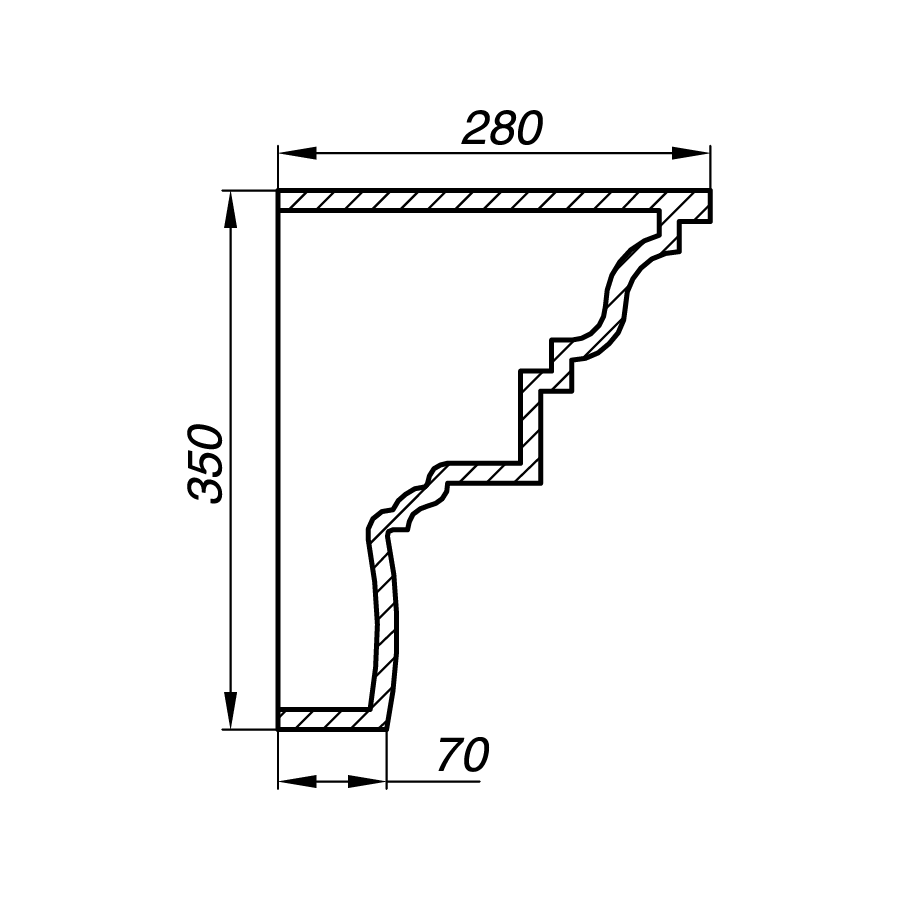 Карниз AK35-2