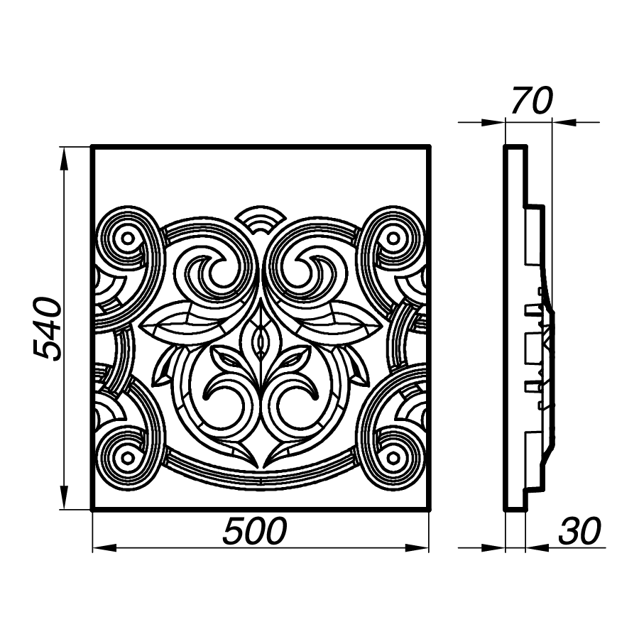 Филенка AFL50-54-S