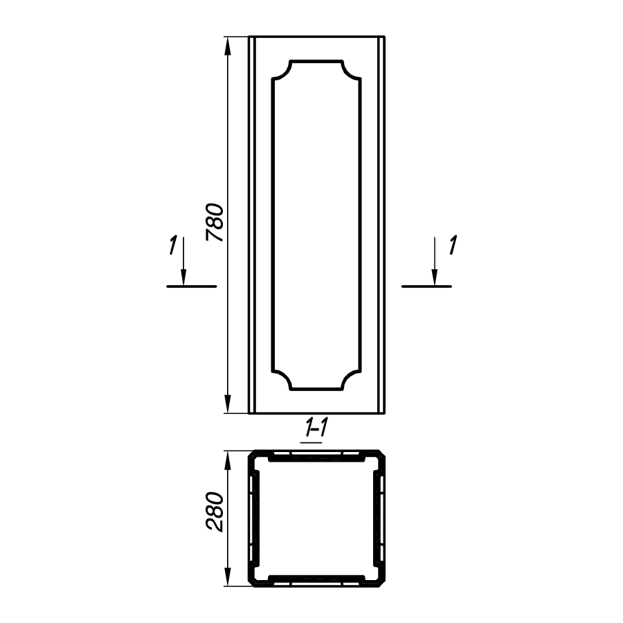 Тело тумбы AST78-1