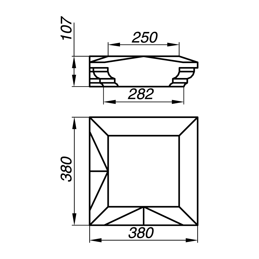 Крышка тумбы AKT10-3-P