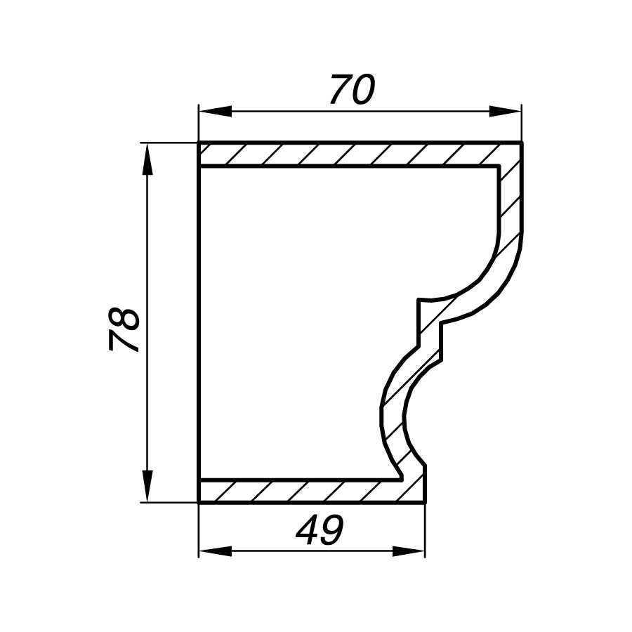 Подоконник APD07-1