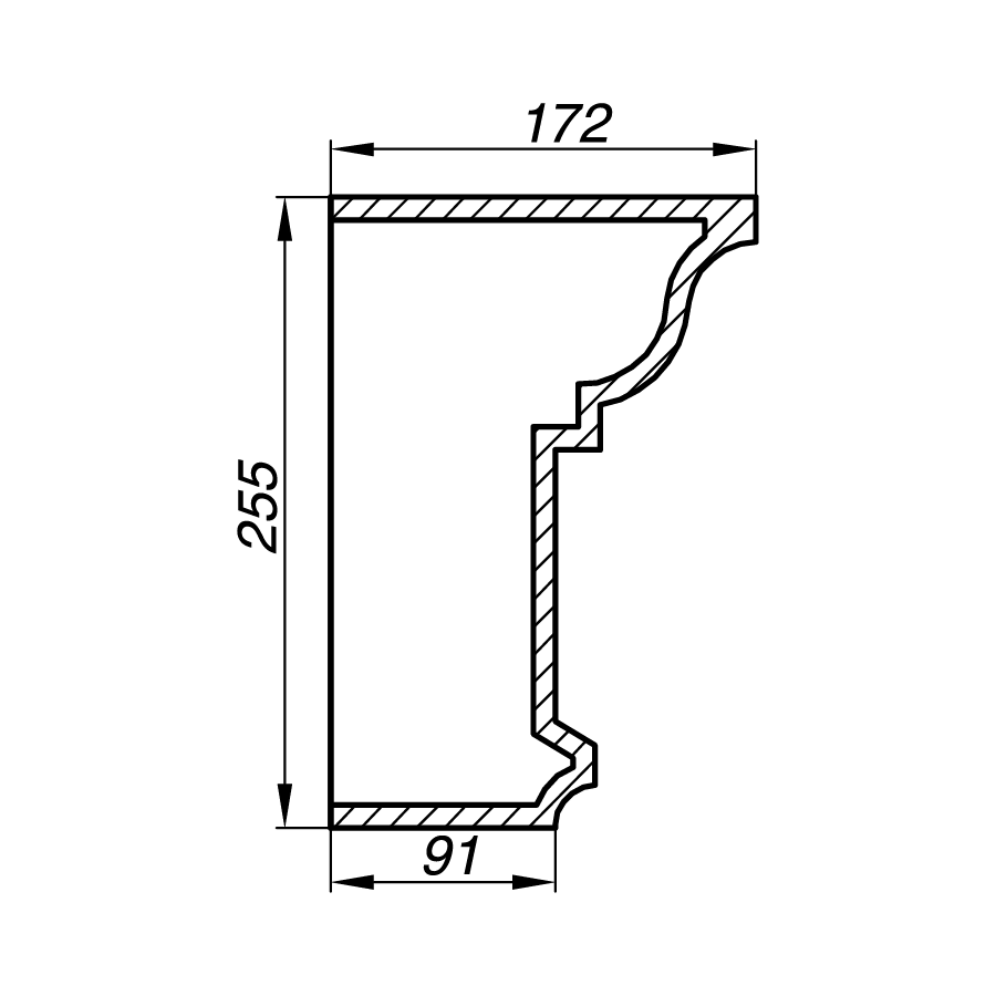 Карниз AK25-4