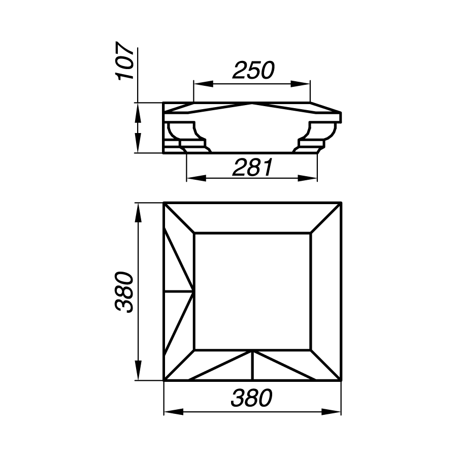 Крышка тумбы AKT10-1-P