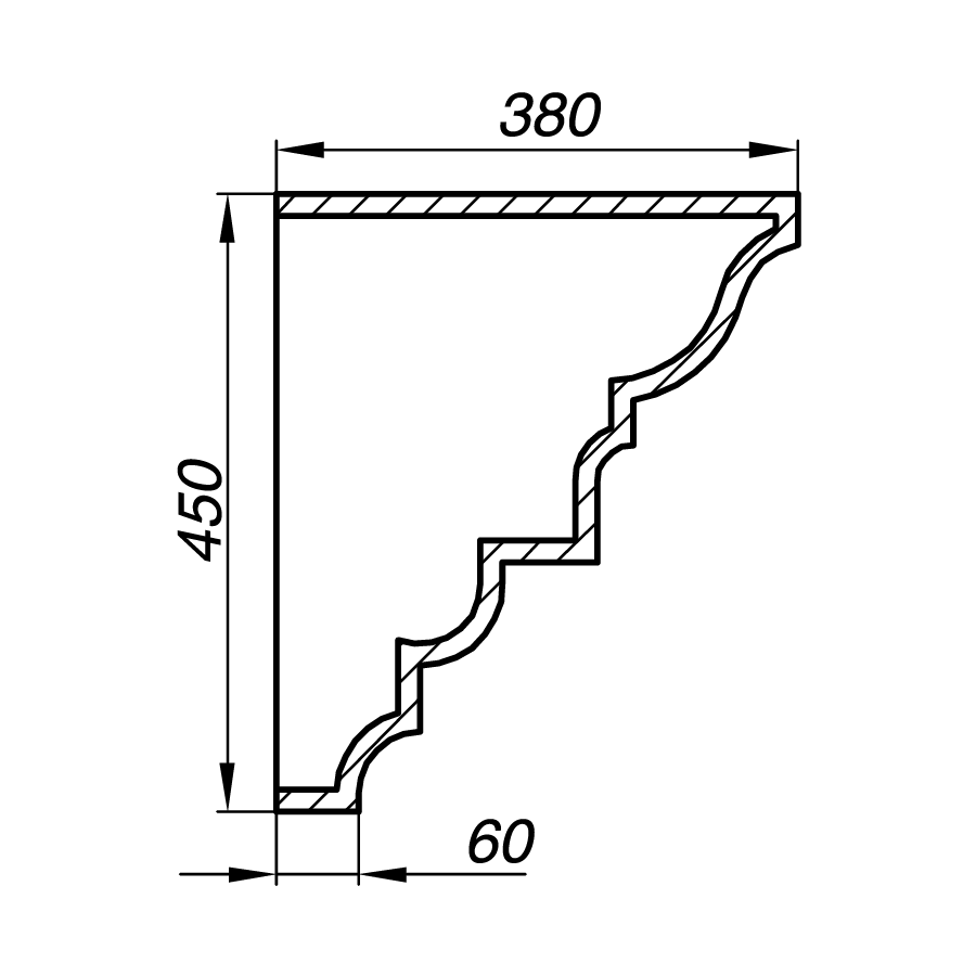 Карниз AK45-1