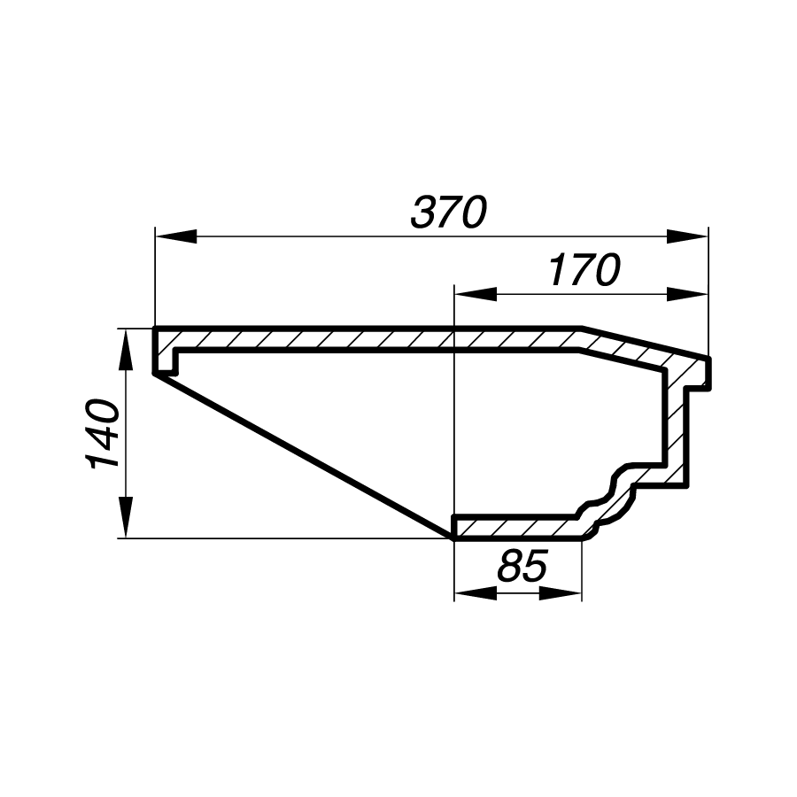 Подоконник APD14-2+200