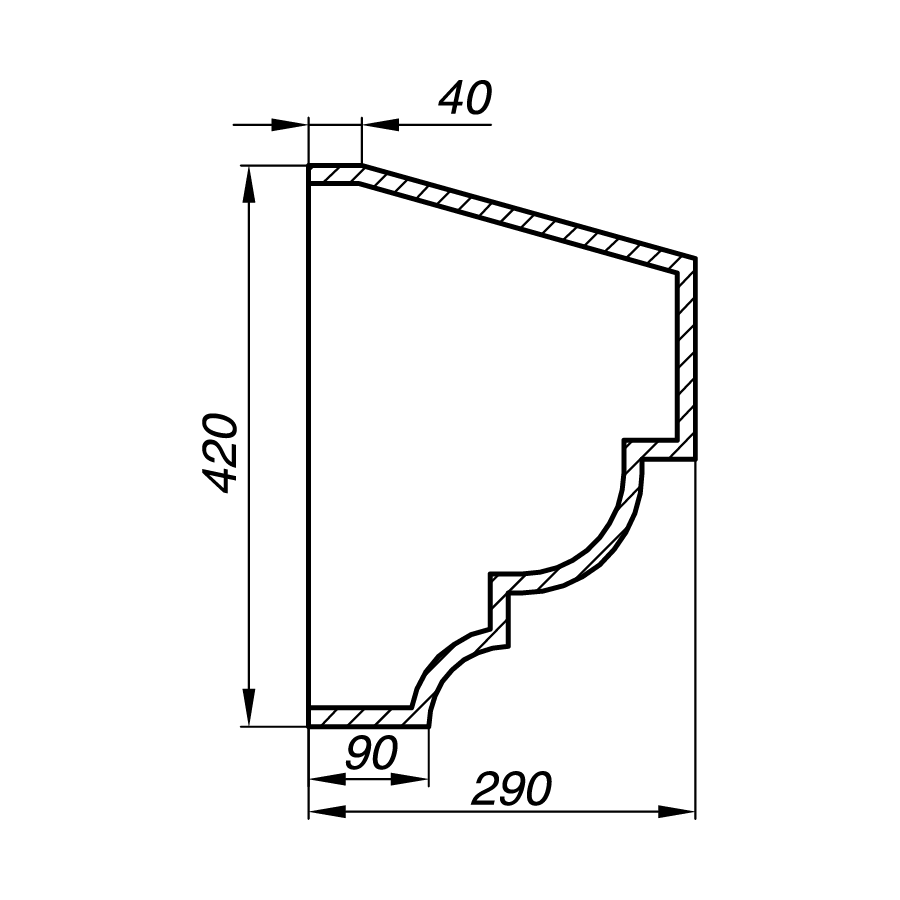Карниз AK42-2