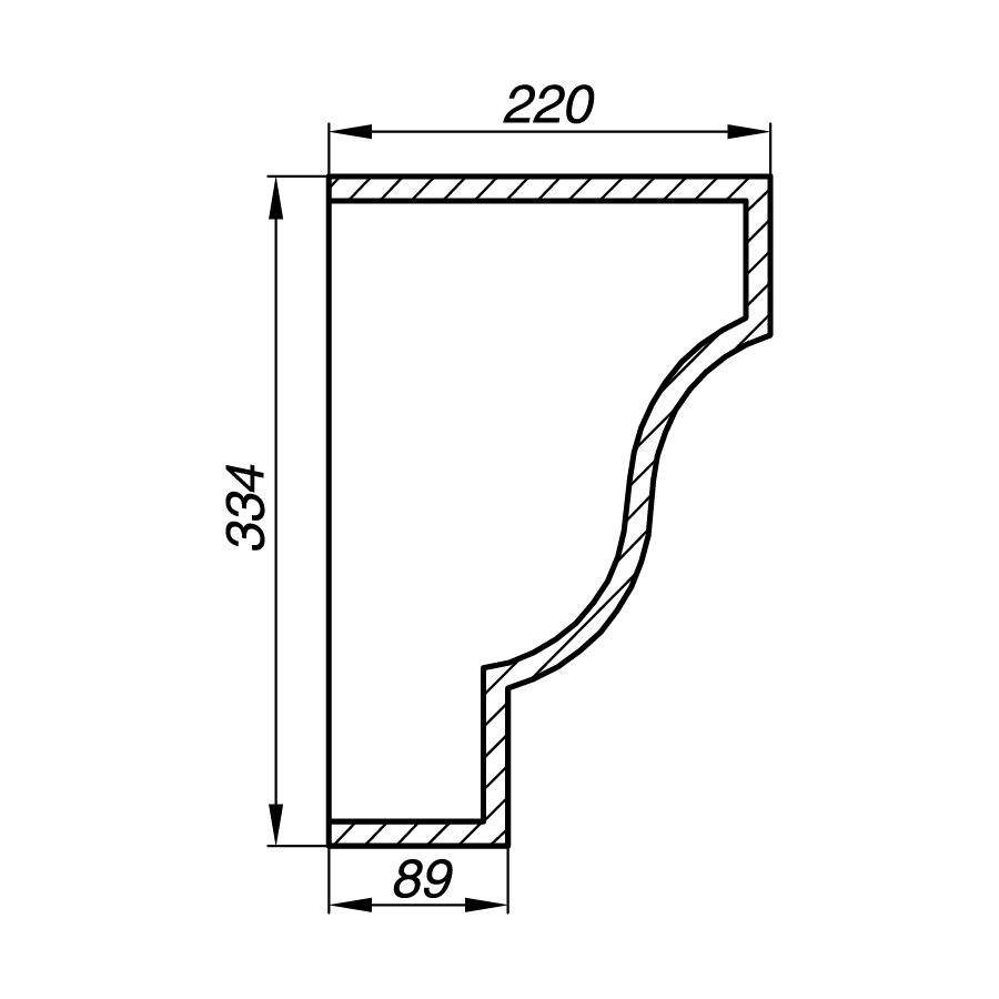Карниз AK33-2