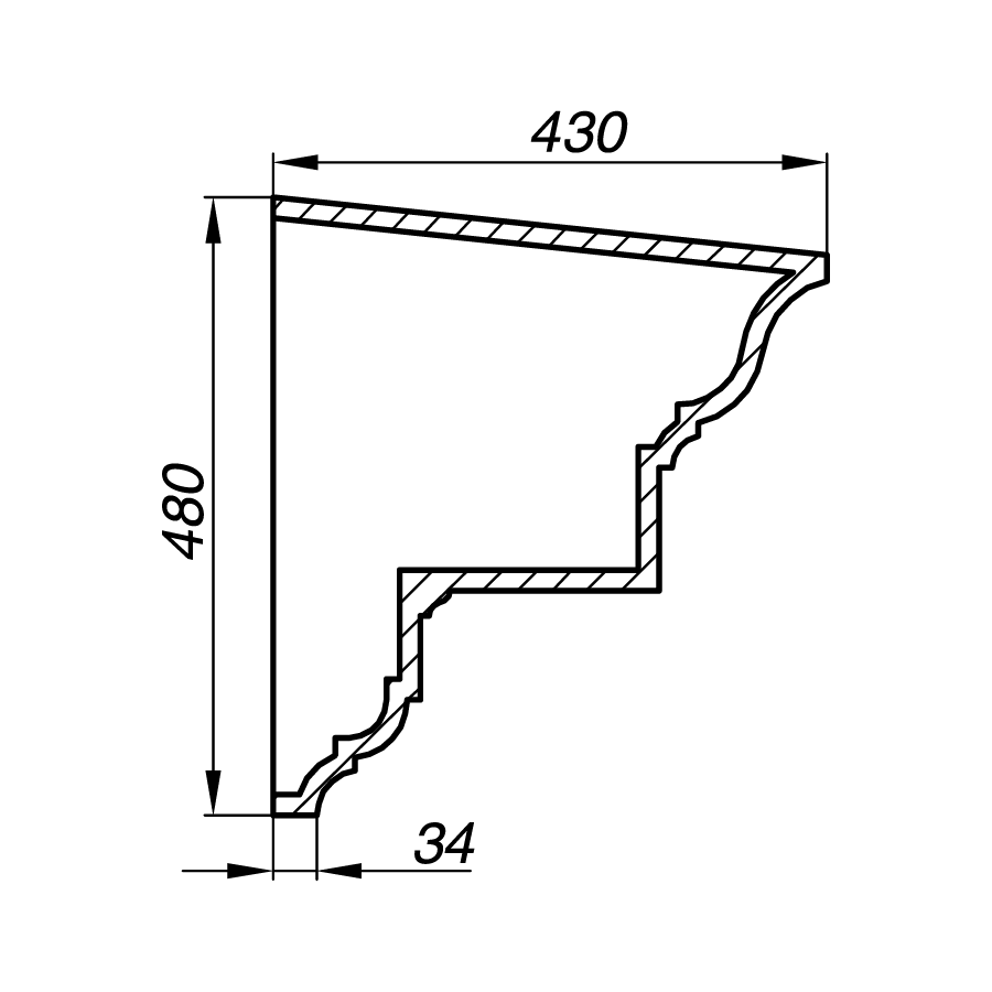 Карниз AK48-1