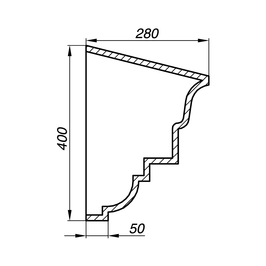 Карниз AK40-1