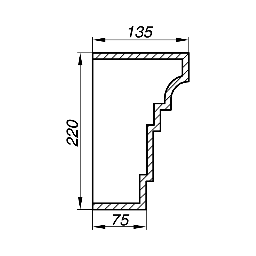 Карниз AK22-3
