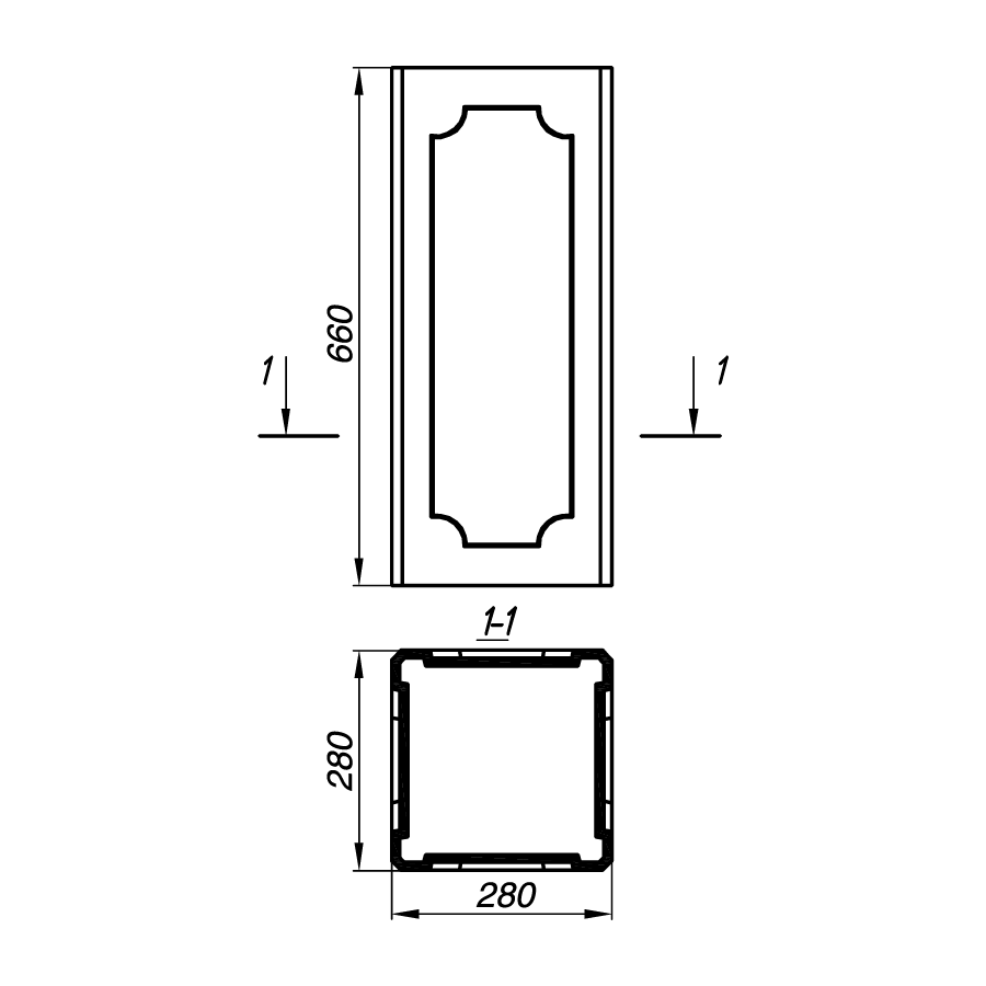Тело тумбы AST66-1