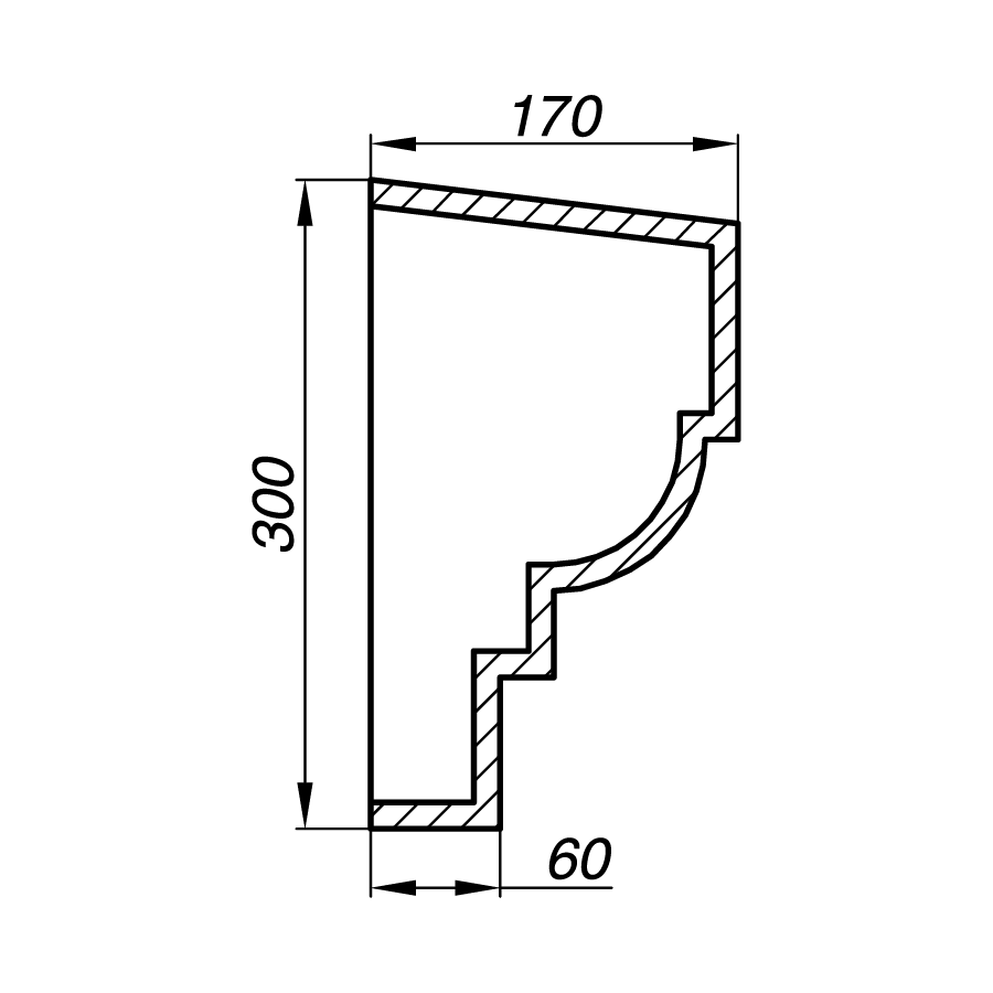 Карниз AK30-1