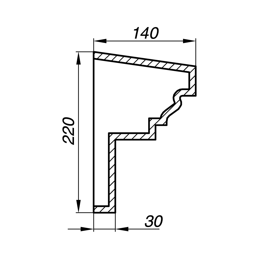 Карниз AK22-2