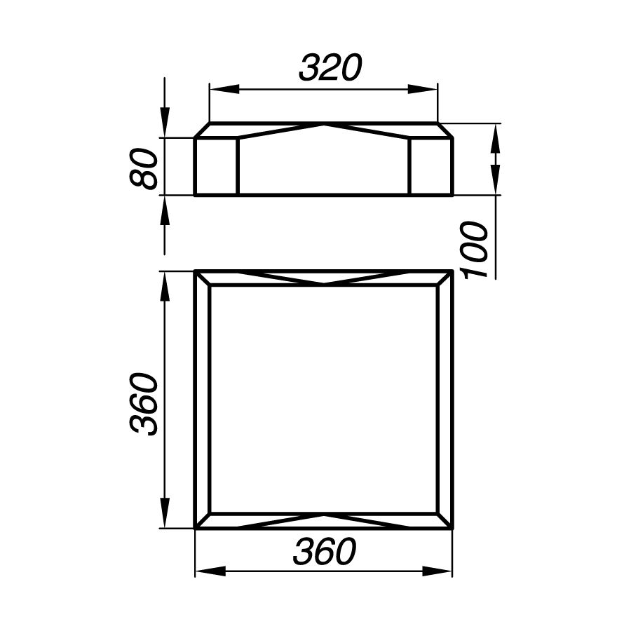 Крышка тумбы AKT10-2-S