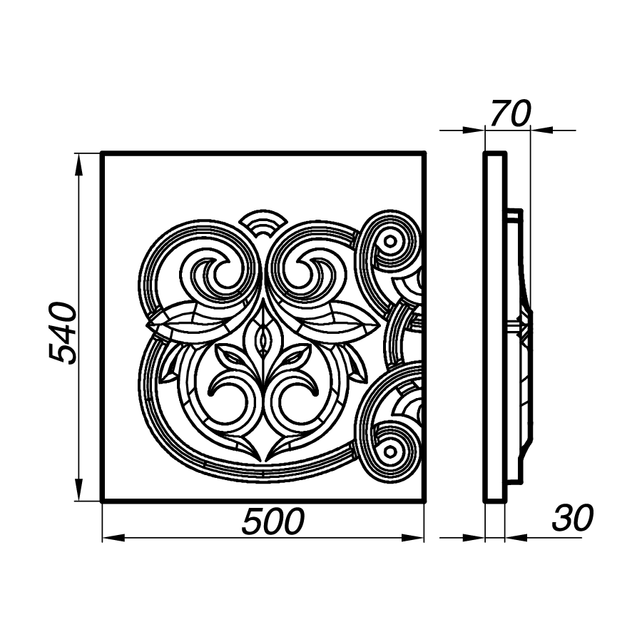 Филенка AFL50-54-L