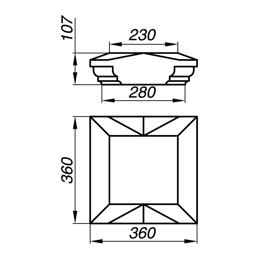 Крышка тумбы AKT10-4-S