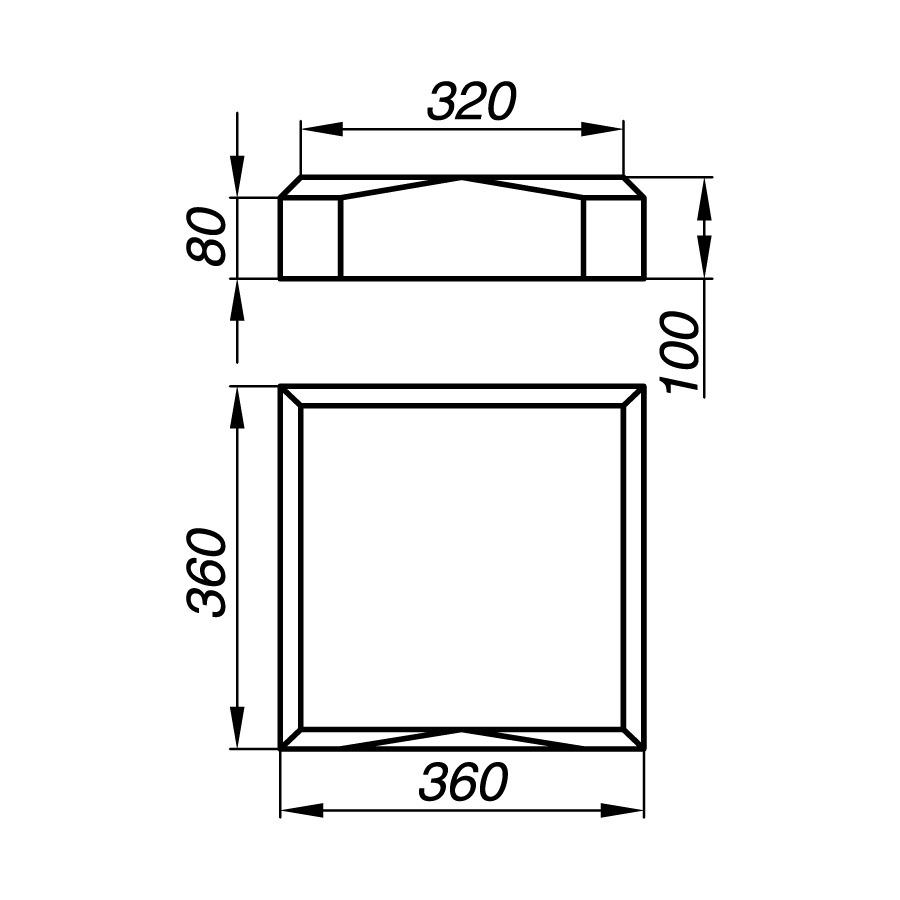 Крышка тумбы AKT10-2-K
