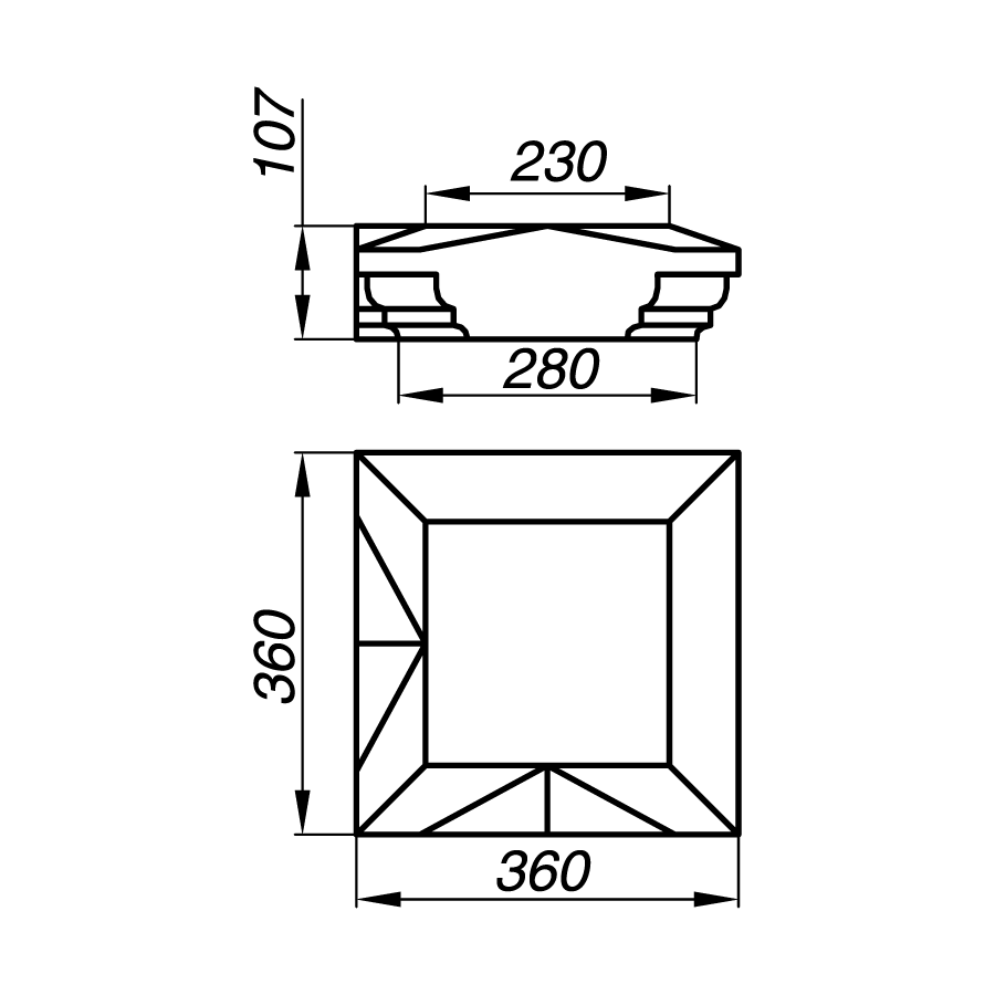 Крышка тумбы AKT10-4-P