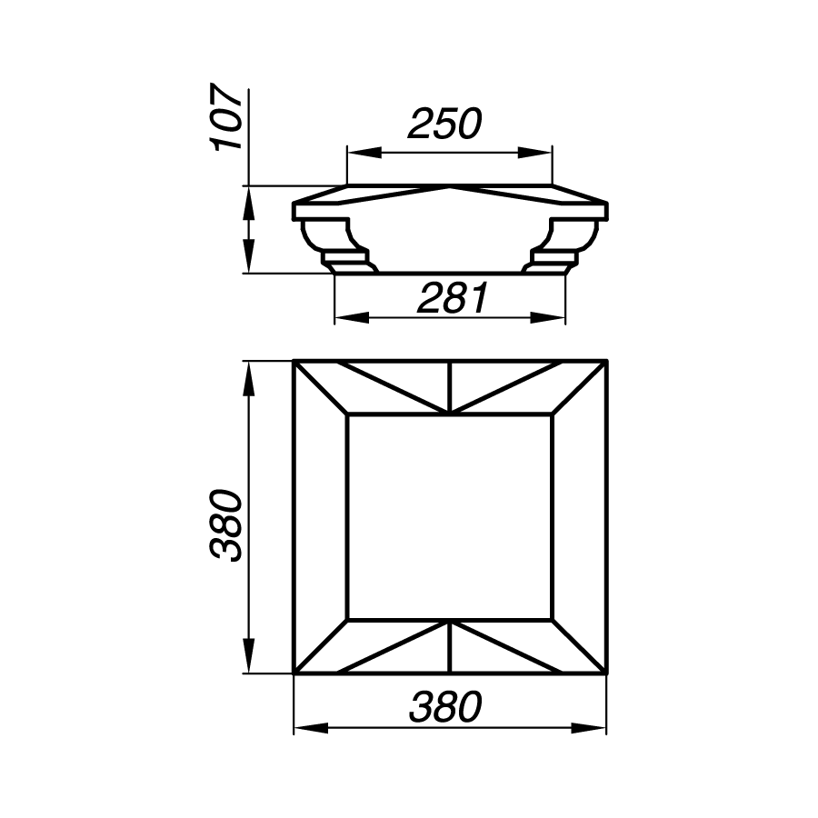 Крышка тумбы AKT10-1-S